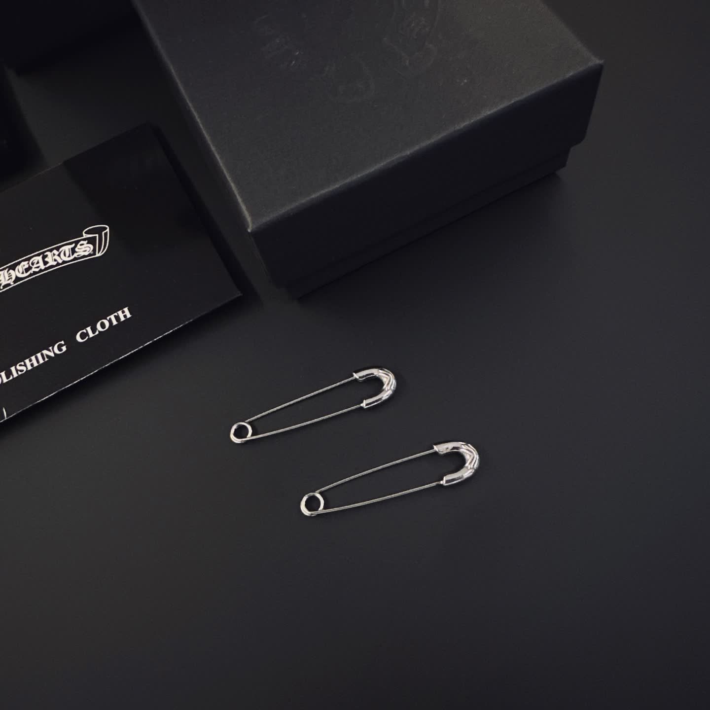 Chrome Hearts Silver Safety Pins